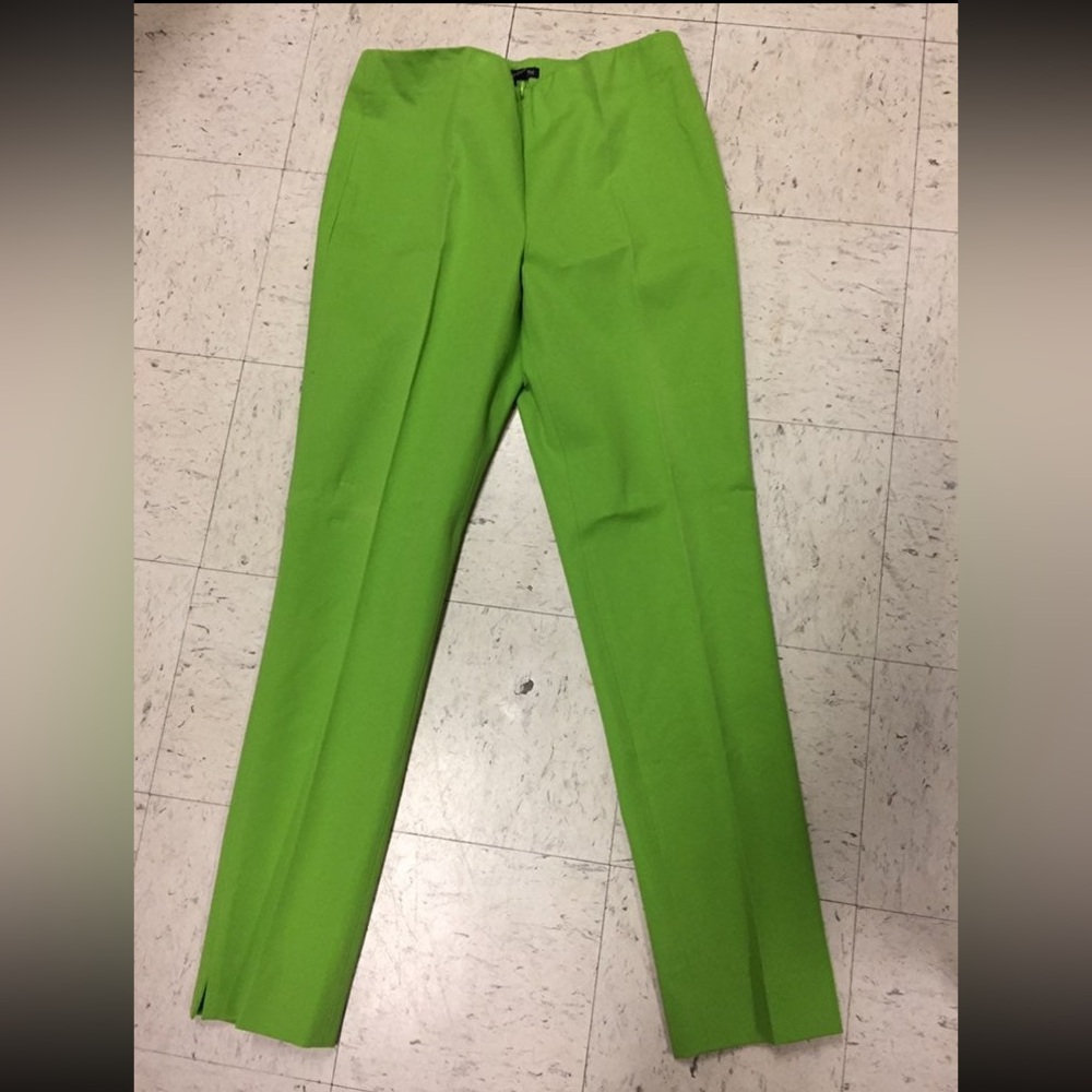 Peace of Cloth Chartreuse High-Rise Tailored Pants